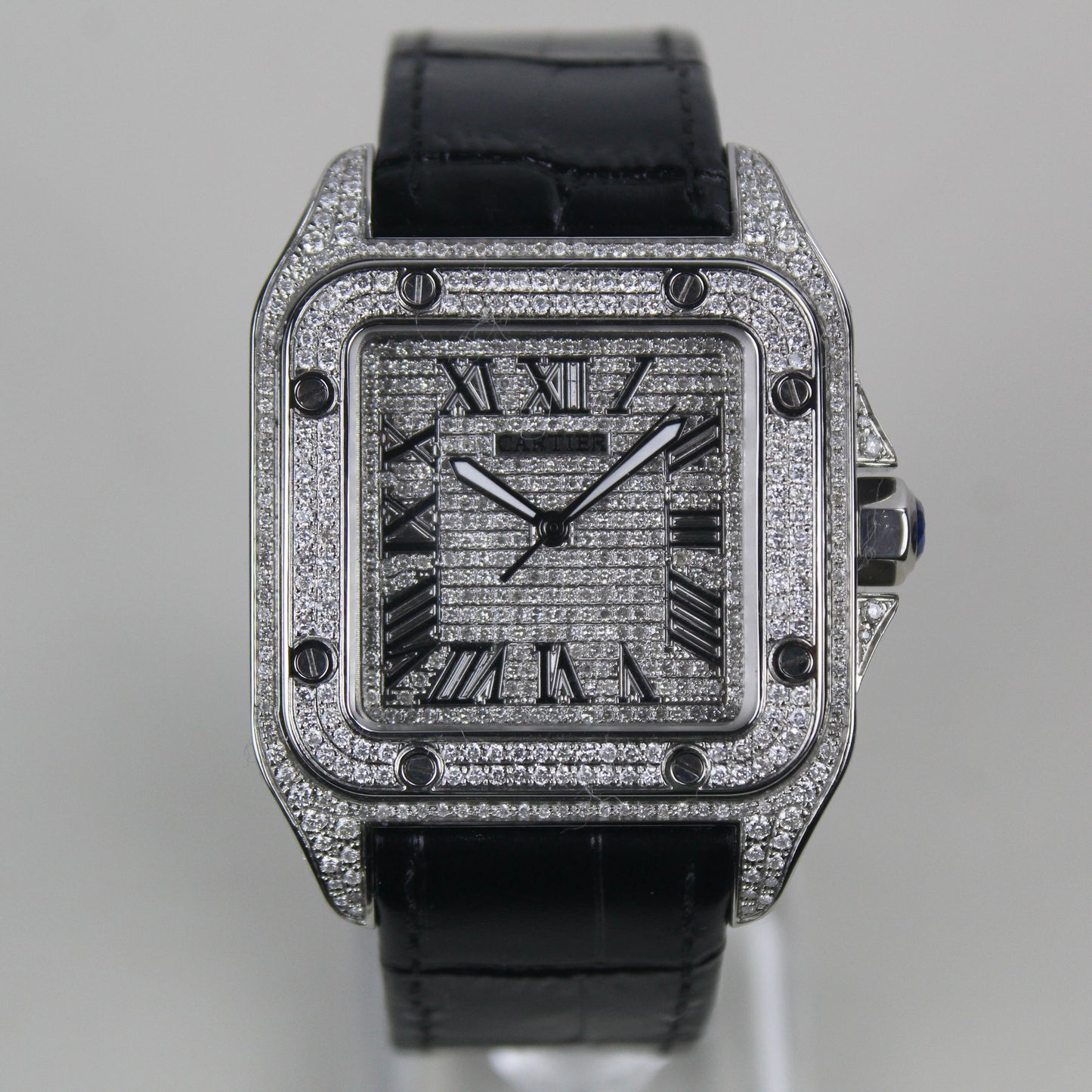 Cartier Santos 100 - 2656 - ICED OUT