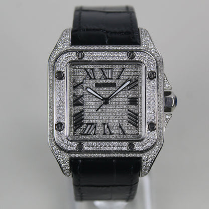 Cartier Santos 100 - 2656 - ICED OUT