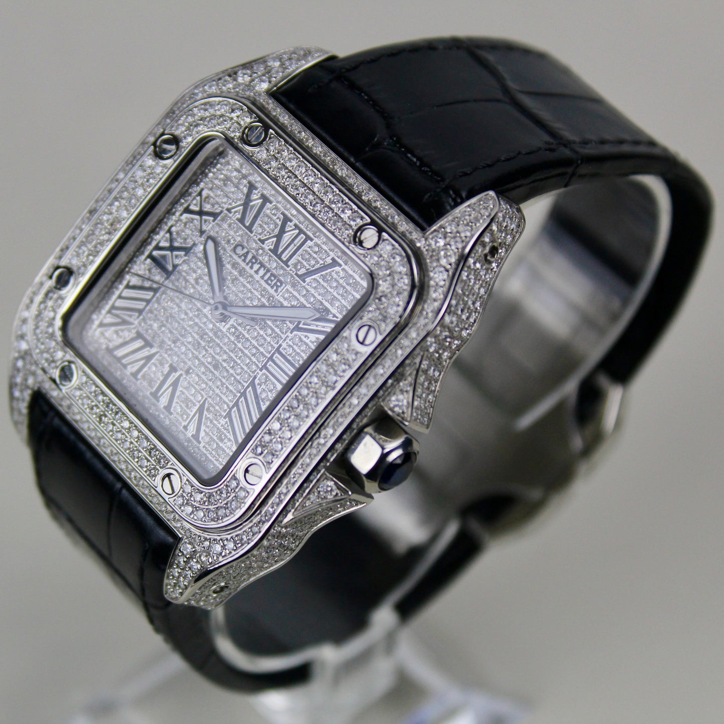 Cartier Santos 100 - 2656 - ICED OUT