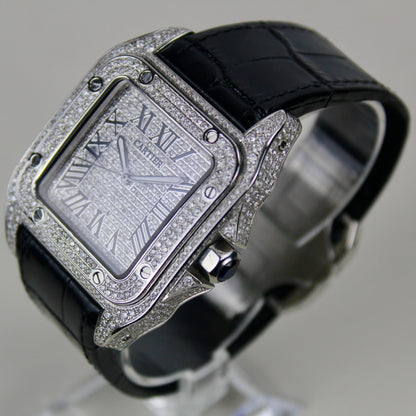 Cartier Santos 100 - 2656 - ICED OUT