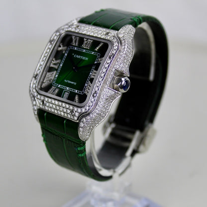 Cartier Santos Large Iced out - WSSA0062