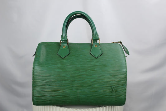 Louis Vuitton Epi Speedy 25 Borneo Green