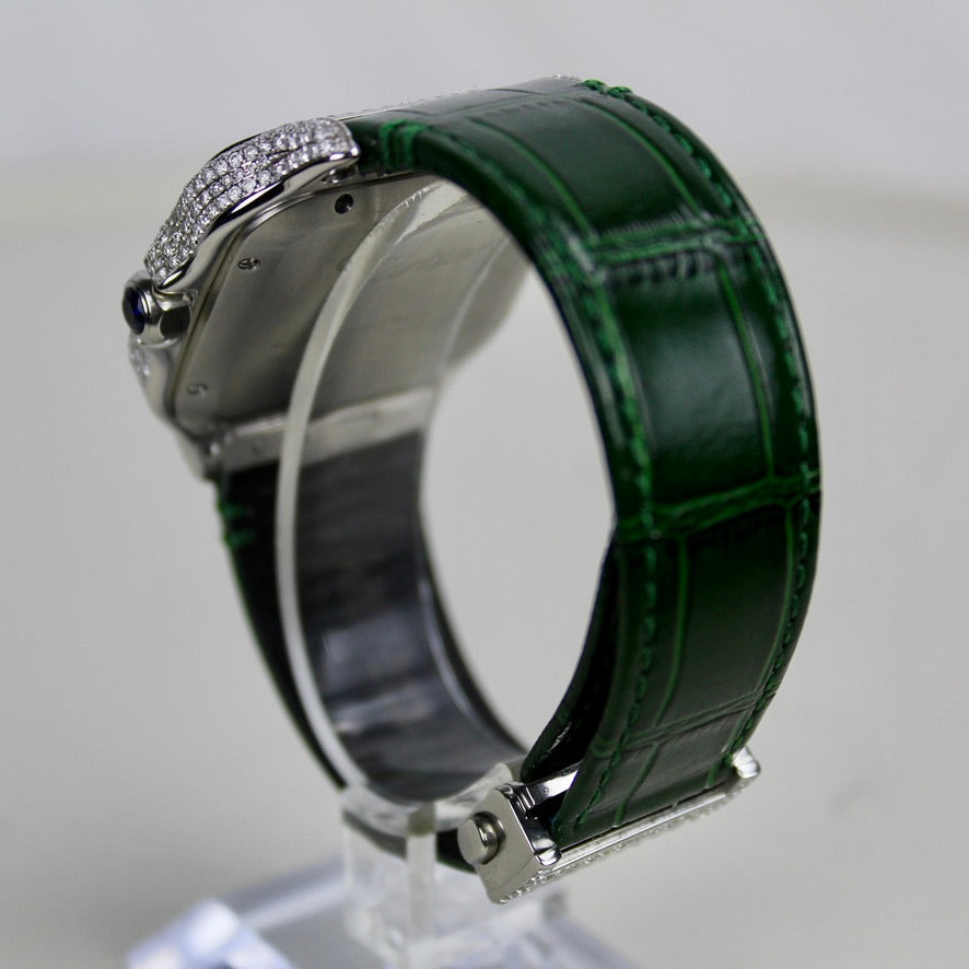 Cartier Santos Large Iced out - WSSA0062