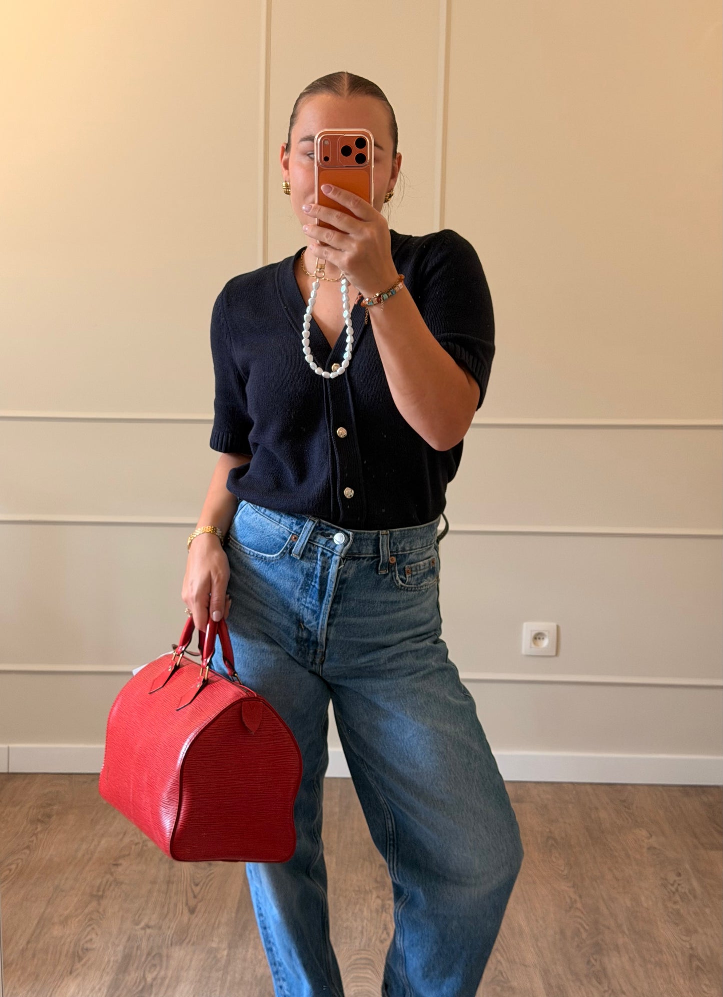 Louis Vuitton Speedy 35 Castilian Red