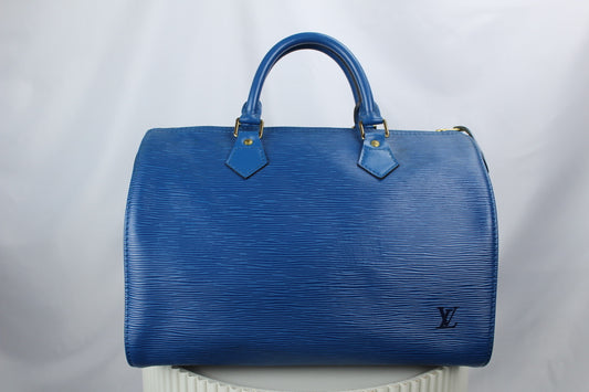 Louis Vuitton Speedy 30 Toledo Blue