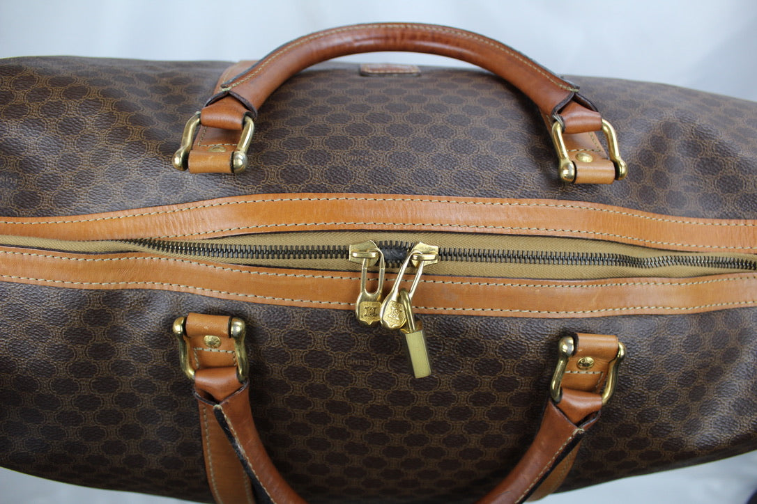 Celine Macadam Boston Bag with Shoulder Strap
