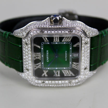 Cartier Santos Large Iced out - WSSA0062