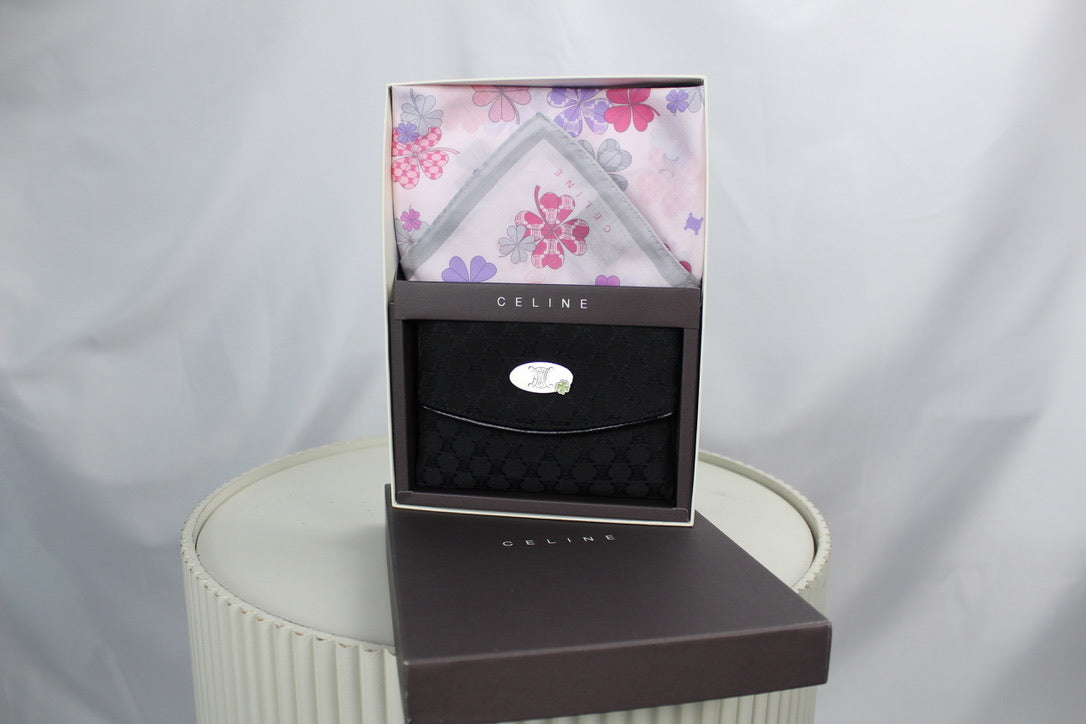 Celine Black Pouch Handkerchief