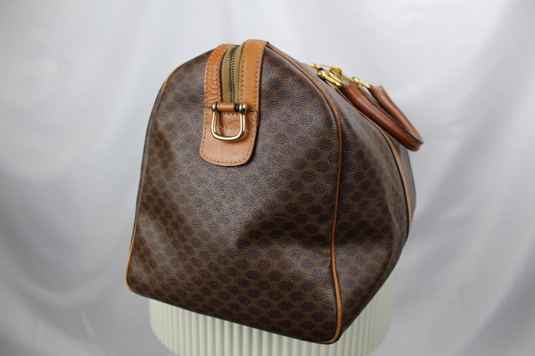 Celine Macadam Boston Bag with Shoulder Strap