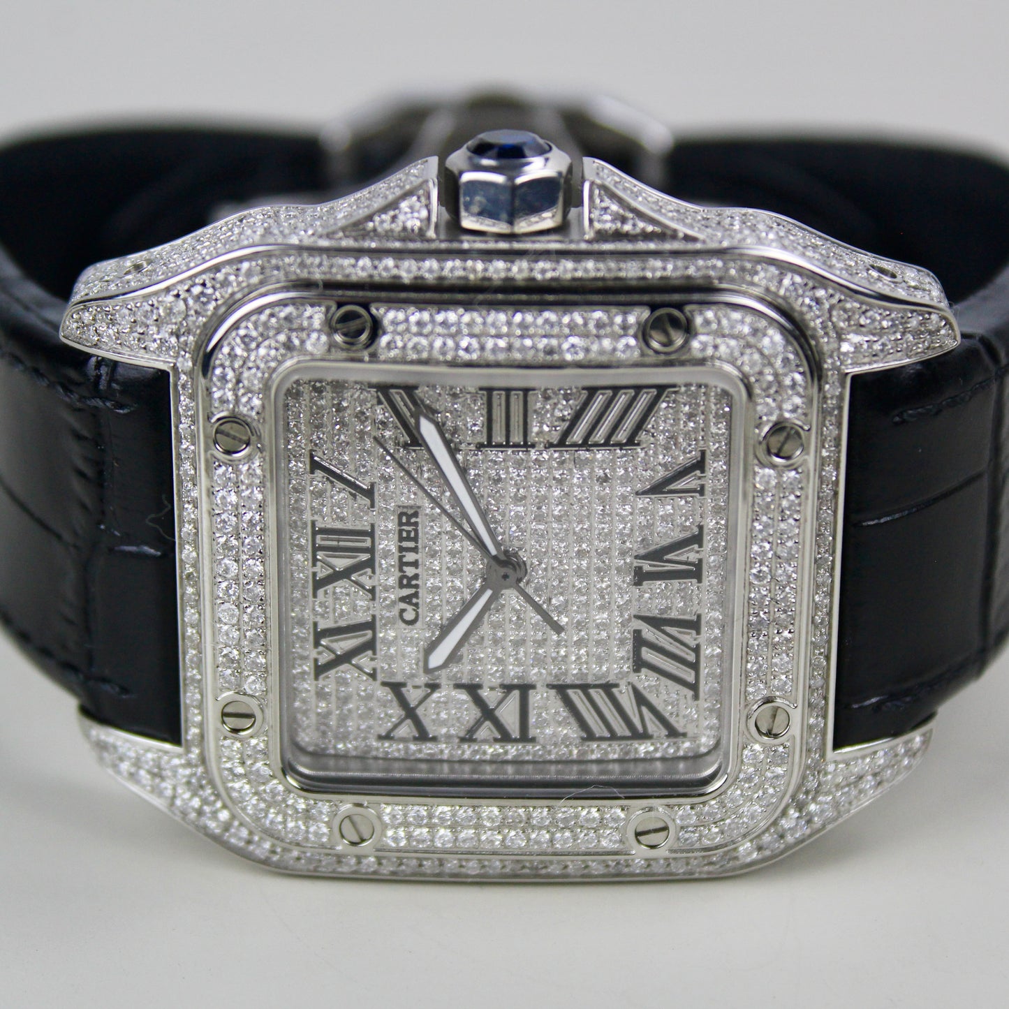 Cartier Santos 100 - 2656 - ICED OUT