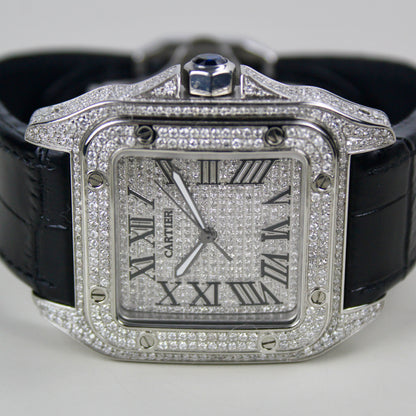 Cartier Santos 100 - 2656 - ICED OUT