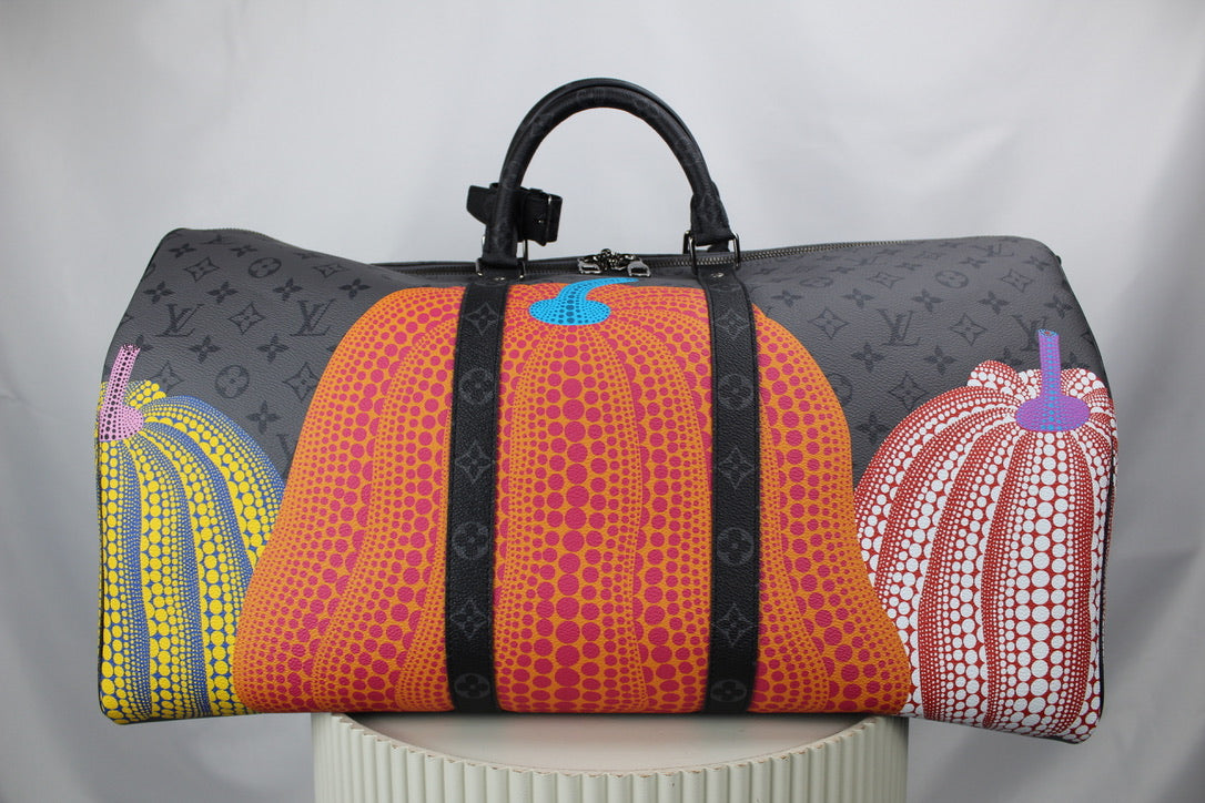 Louis Vuitton Keepall 50 Bandouliere LV x YK Pumpkin