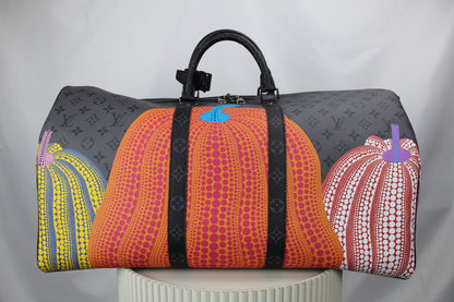 Louis Vuitton Keepall 50 Bandouliere LV x YK Pumpkin