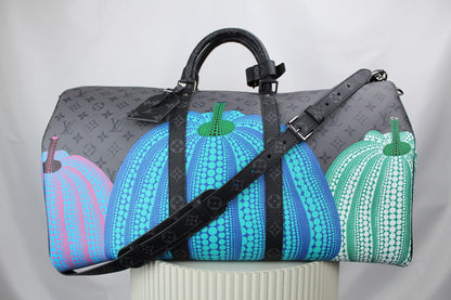 Louis Vuitton Keepall 50 Bandouliere LV x YK Pumpkin
