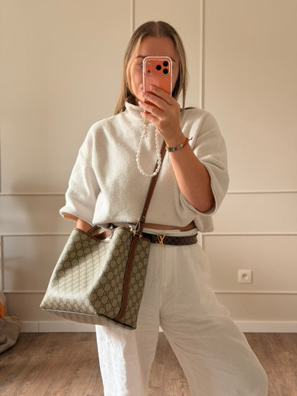 Gucci GG Emblem medium bucket bag