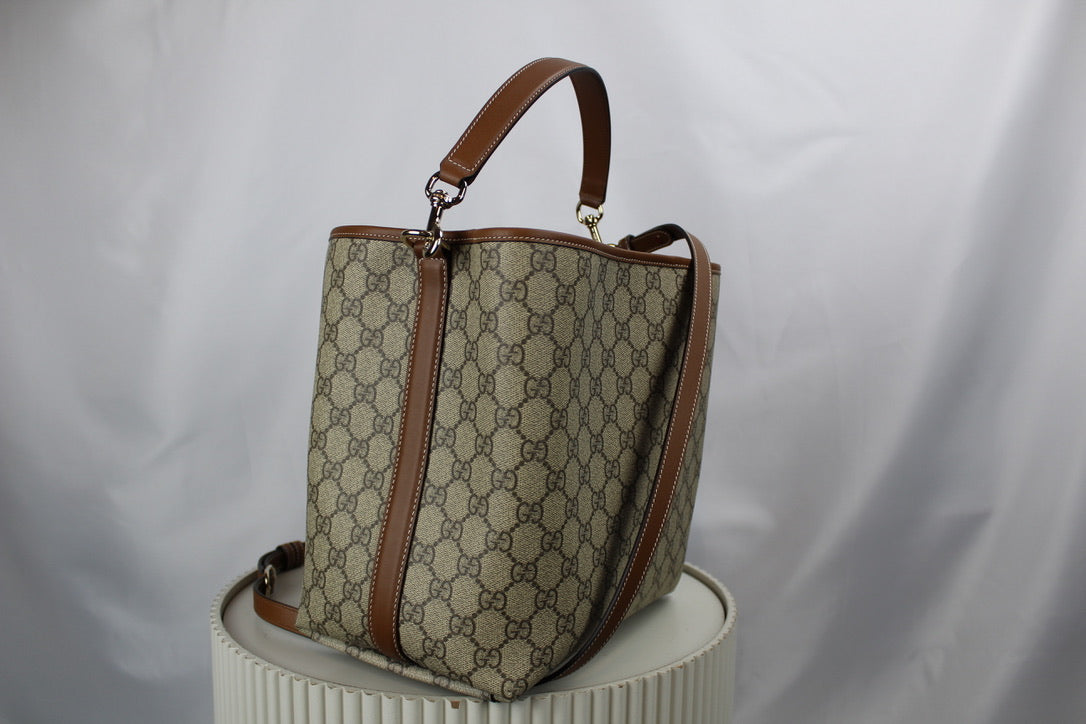 Gucci GG Emblem medium bucket bag