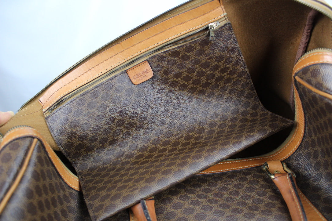 Celine Macadam Boston Bag with Shoulder Strap