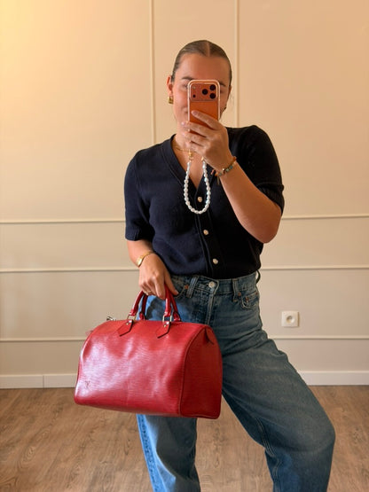 Louis Vuitton Speedy 35 Castilian Red