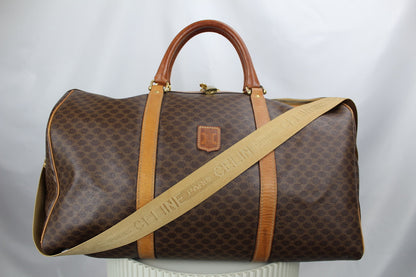 Celine Macadam Boston Bag with Shoulder Strap