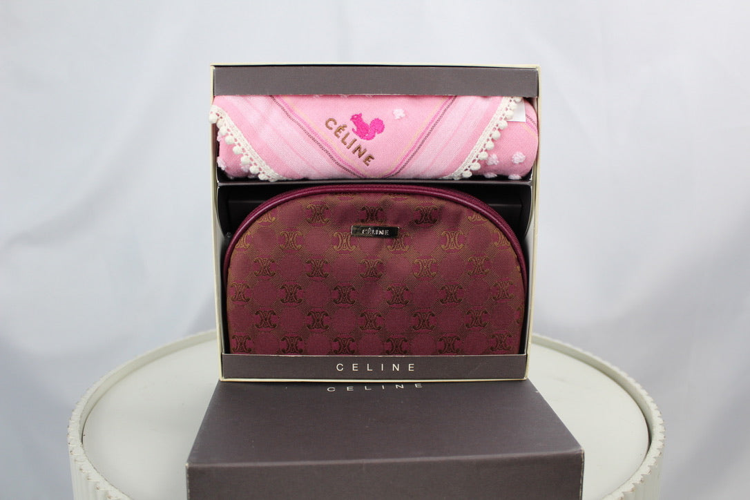 Celine Pink Pouch Handkerchief