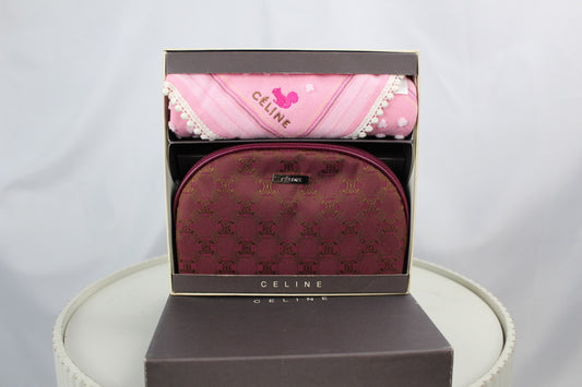 Celine Pink Pouch Handkerchief