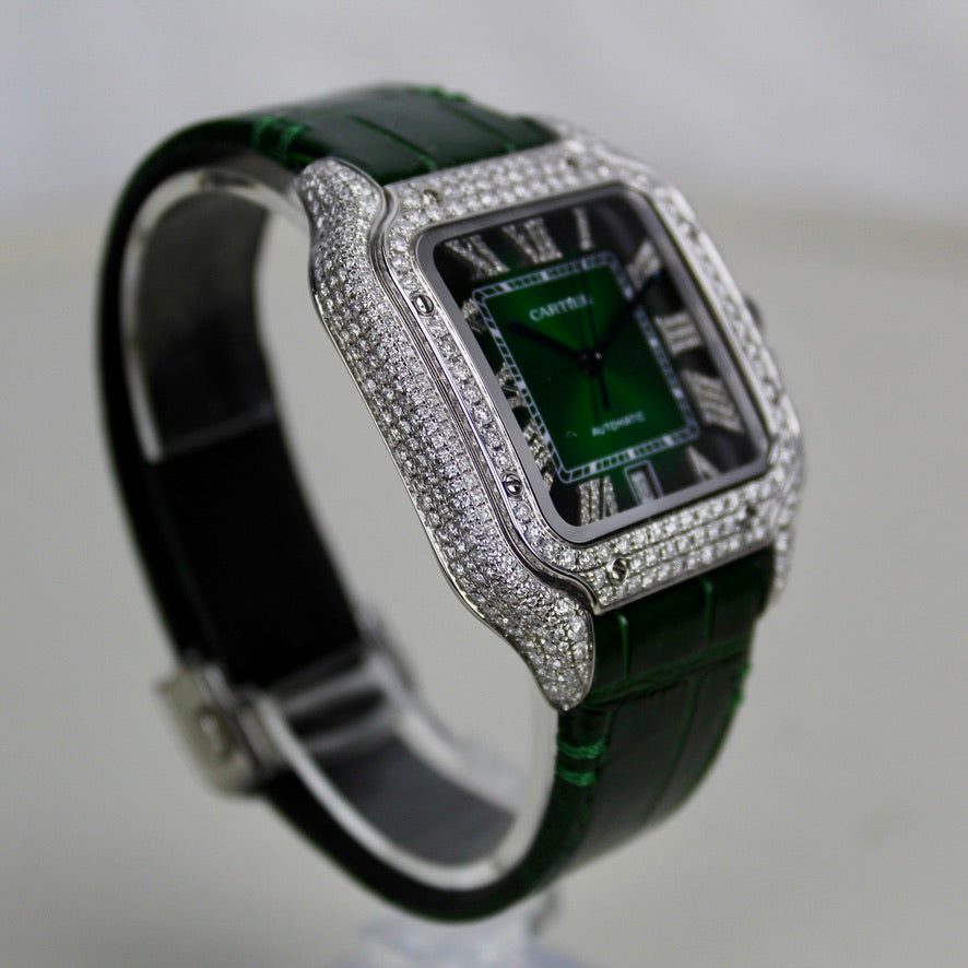 Cartier Santos Large Iced out - WSSA0062
