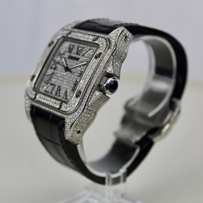 Cartier Santos 100 - 2656 - ICED OUT