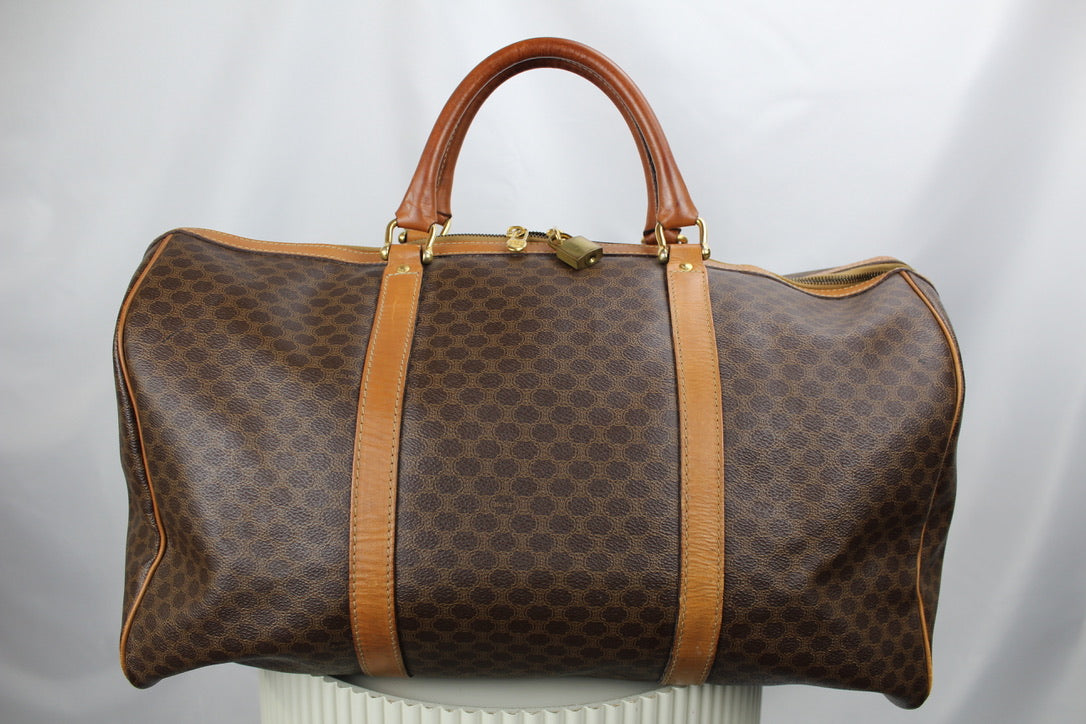 Celine Macadam Boston Bag with Shoulder Strap