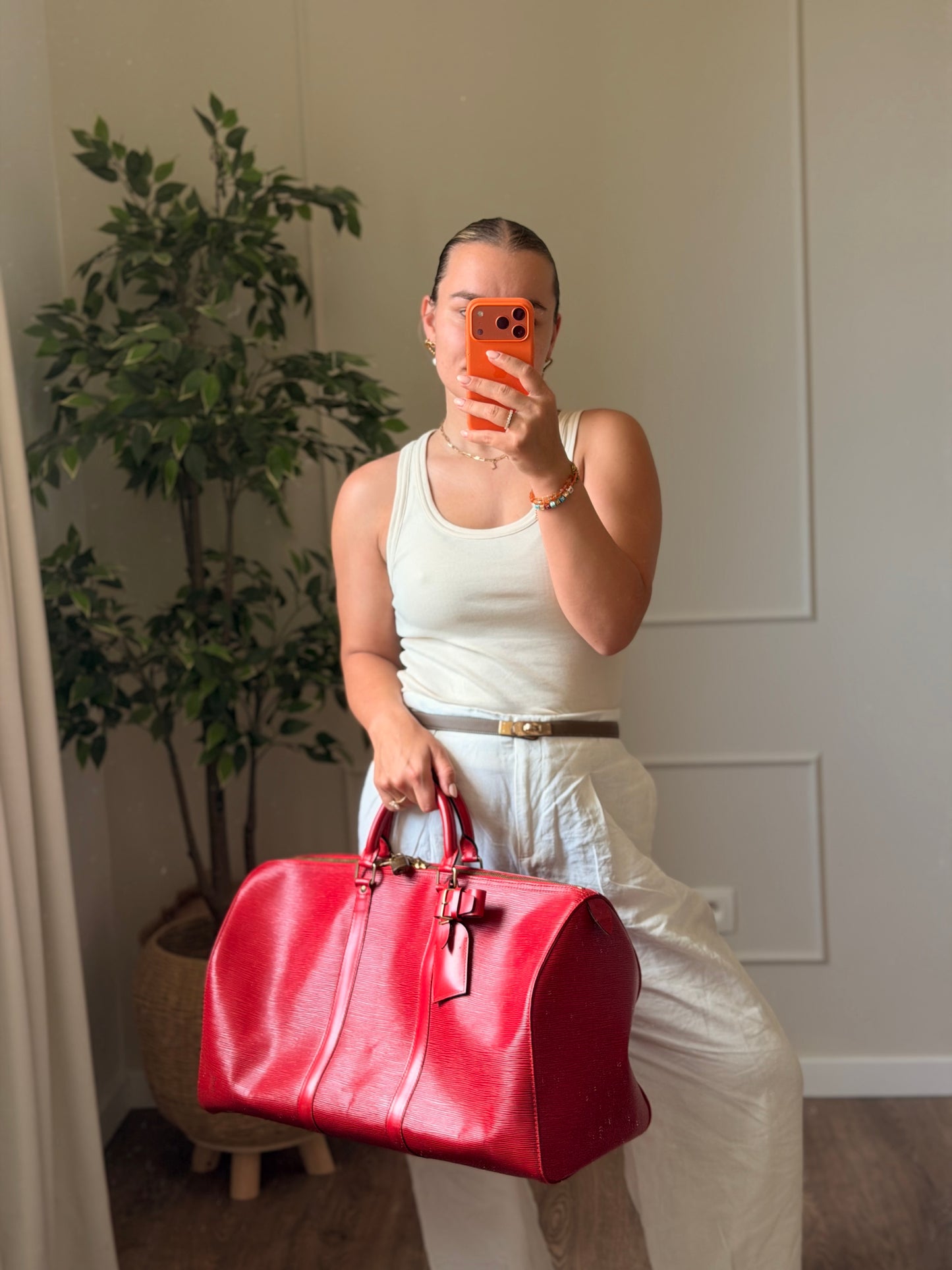 Louis Vuitton Keepall 50 Castilian Red