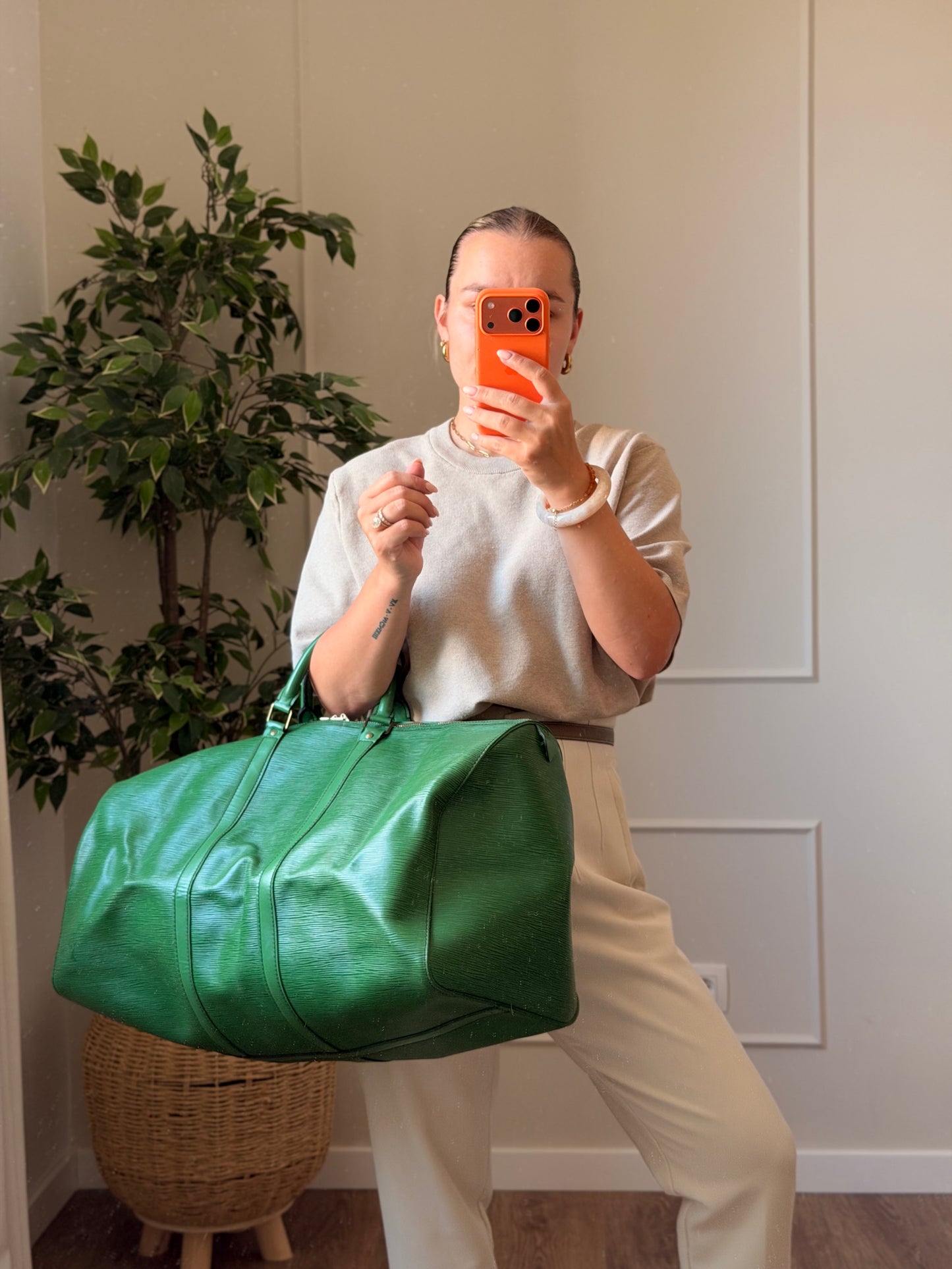 Louis Vuitton Keepall 55 Borneo Green