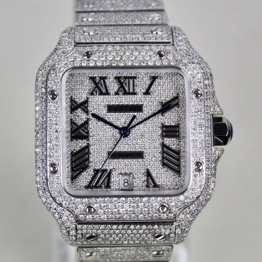 Cartier Santos Large - WSSA0009 - ICED OUT