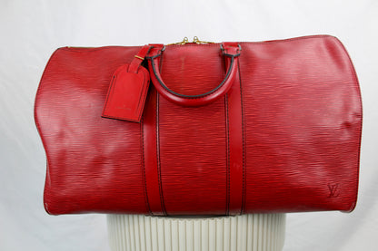 Louis Vuitton Keepall 45 Castilian Red